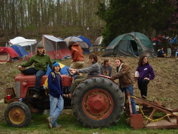 Joint Chiefs of Staff on Tractor at Cave Fest